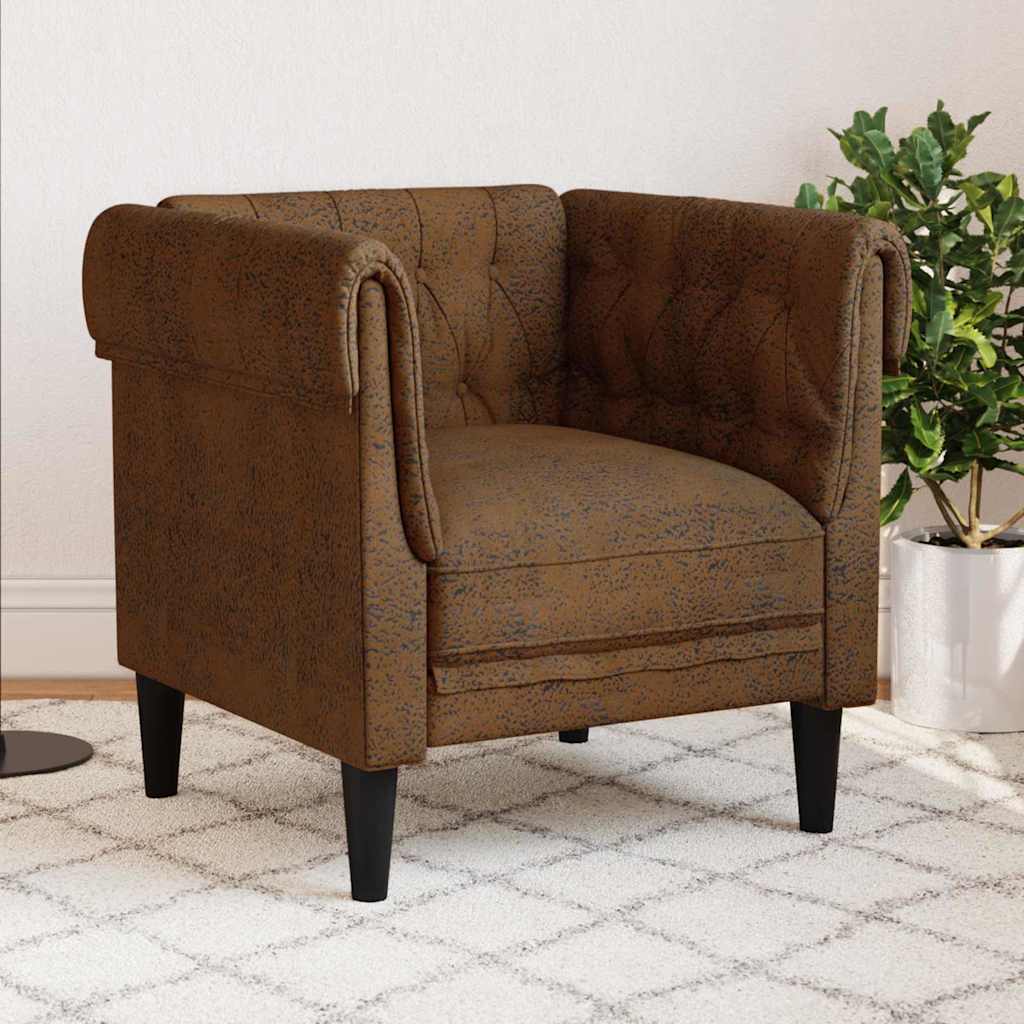 Chesterfield Sofa Chair Other Brown 78.5 x 74.5 x 74.5 cm